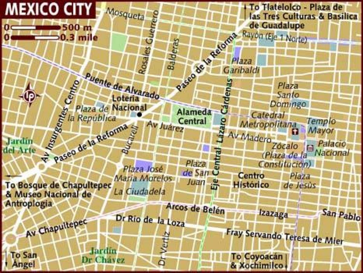 centro historico Mexico City kartes