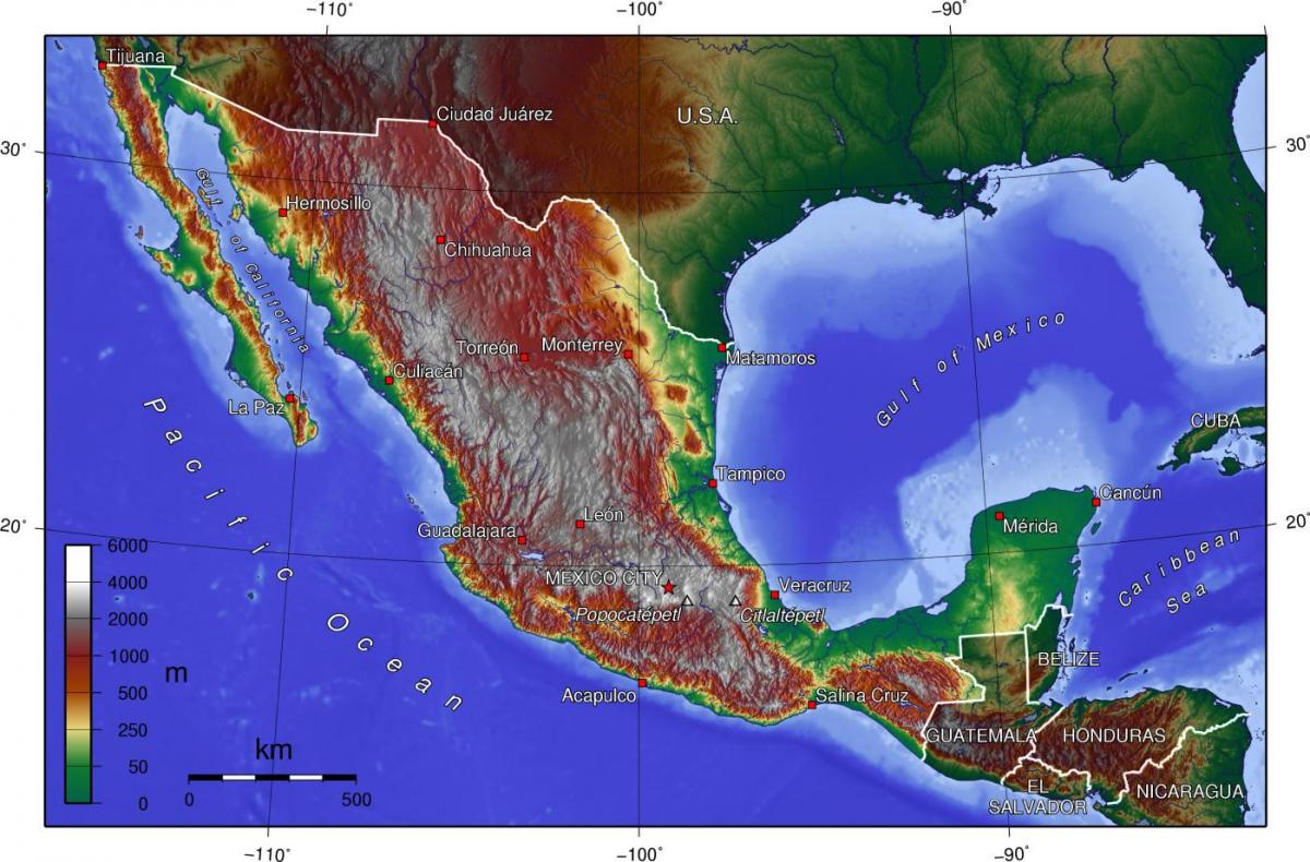 Mehiko topogrāfisko karšu