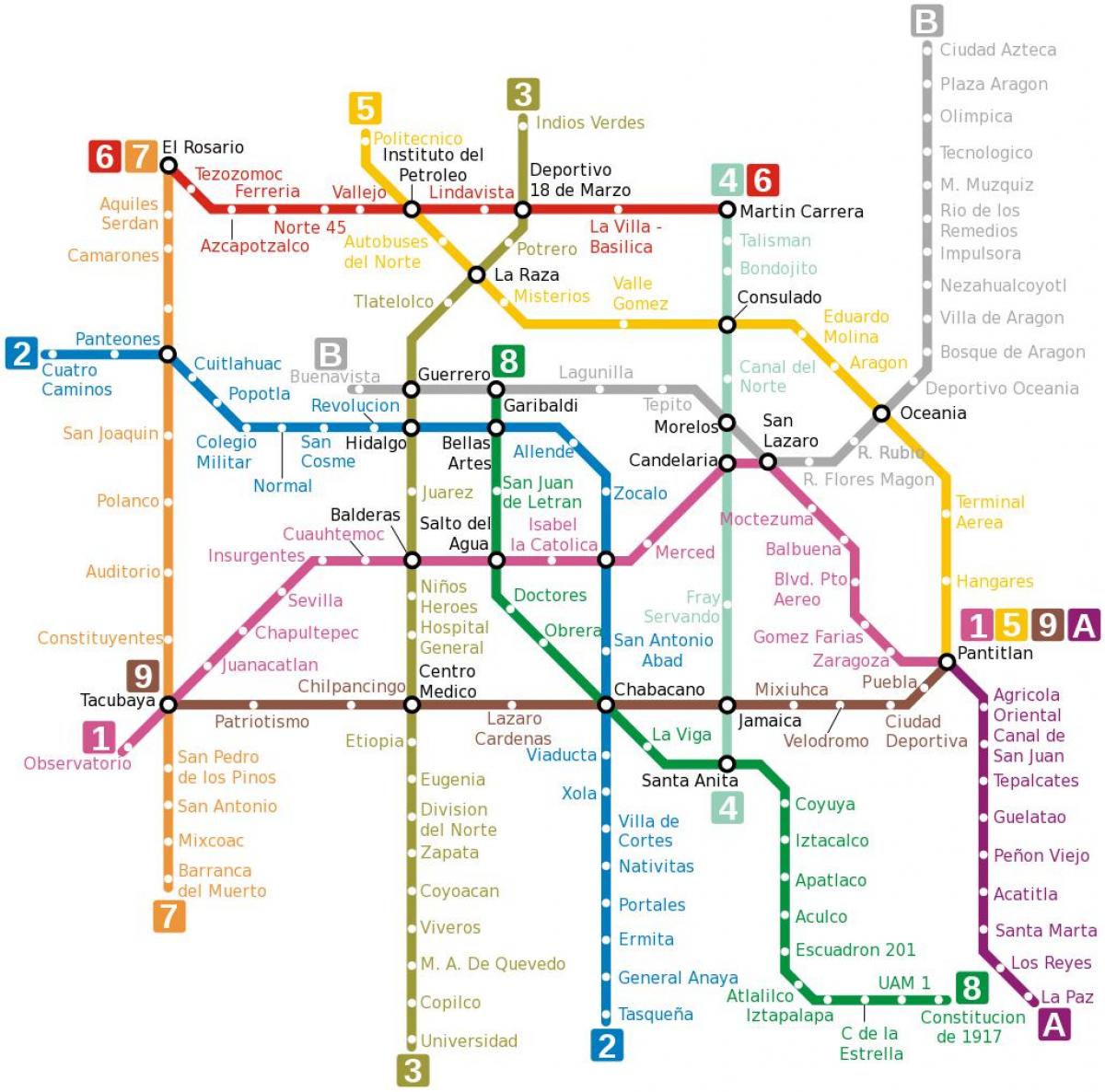 Mexico df metro karte