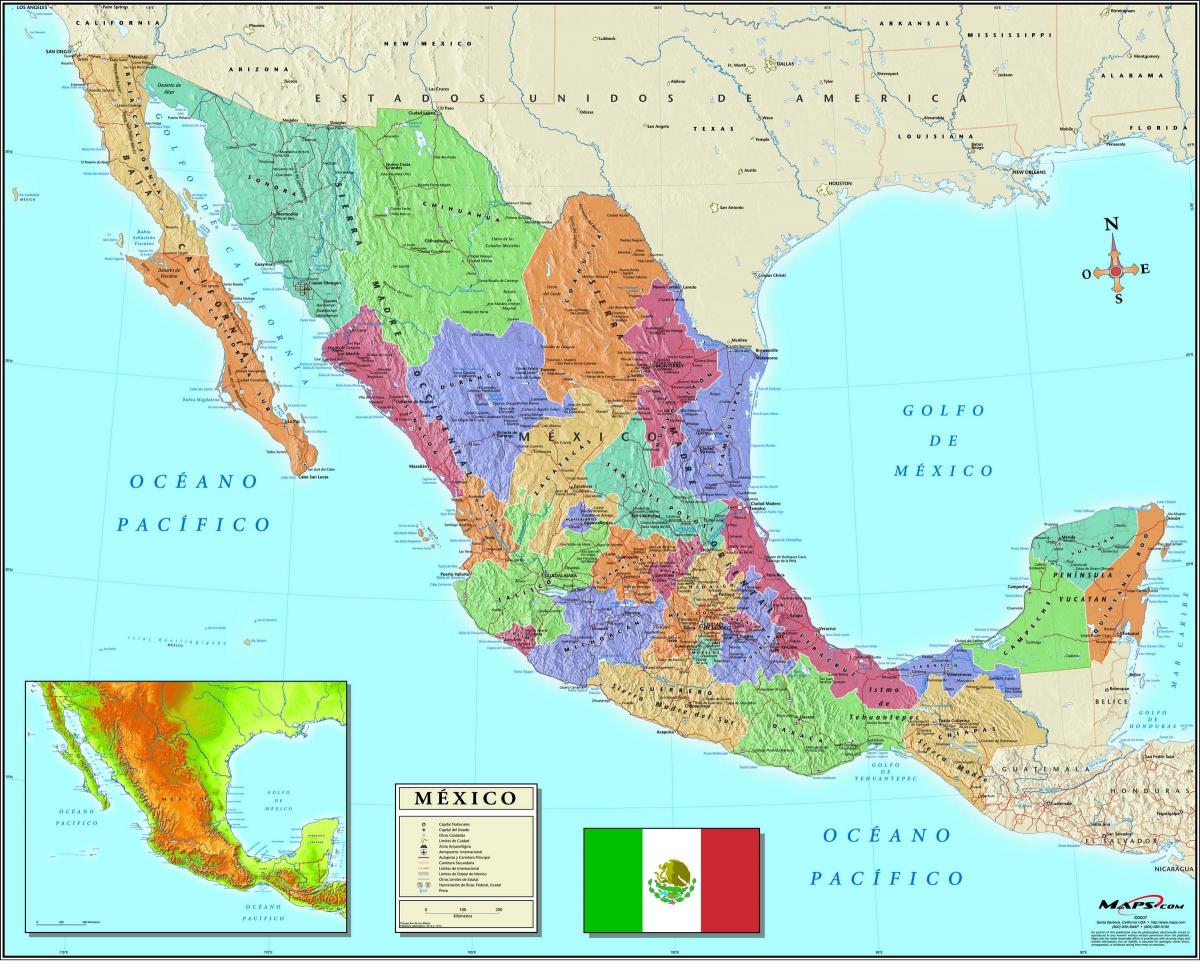 karte Mehiko zip kods