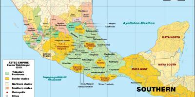 Tenochtitlan Meksika karte