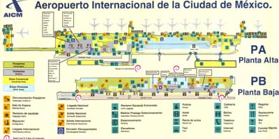 Mehiko starptautiskā lidosta map