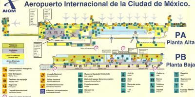 Mehiko starptautiskā lidosta map