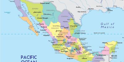 Karte Mehiko valsts