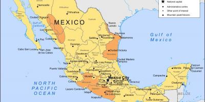 Kartes Meksikas Pilsētas un apkārtējo teritoriju
